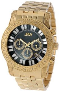 JBW JB-6219-H "Krypton" Gold Black Chronograph Diamond