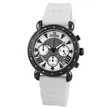 JBW JB-6242-K "Victory" Sport Ion Black White Designer Silicone Diamond