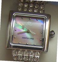 Jennifer Lopez JLo Mother of Pearl with crystal strands Fossil made