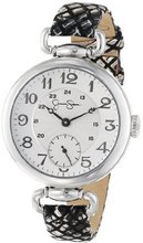 Jessica Simpson JS014B Round Case Analog Leather Strap and Multi-Layer Dial