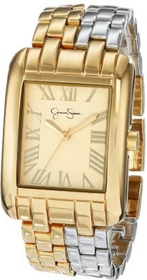Jessica Simpson JS035G Tank Case Analog Double Bracelet