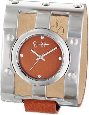 Jessica Simpson JS036B Cutout Case Analog Leather Cuff