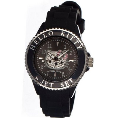 Jet Set Hello Kitty Ladies (Black Dial; Black Band; Black Bezel)