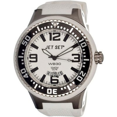 Jet Set Wb30 (White Dial; White Band; Multicolor Bezel; Black Ma)