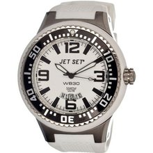 Jet Set Wb30 (White Dial; White Band; Multicolor Bezel; Rose Gol)