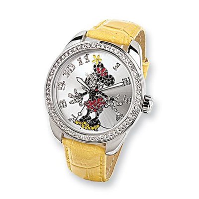 Disney Ingersoll Minnie Mouse Swarovski Yellow Strap