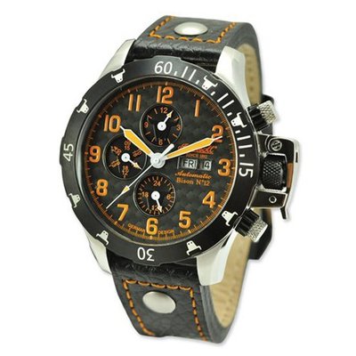 Ingersoll Bison No 12 Black/Orange Dial
