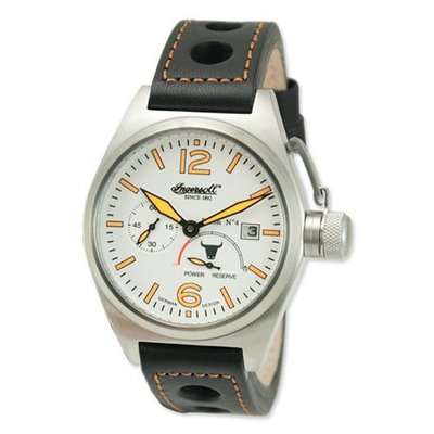 Ingersoll Bison No 4 White/Orange Dial