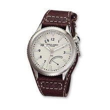 Charles Hubert Leather Band Stainless Steel Beige Dial