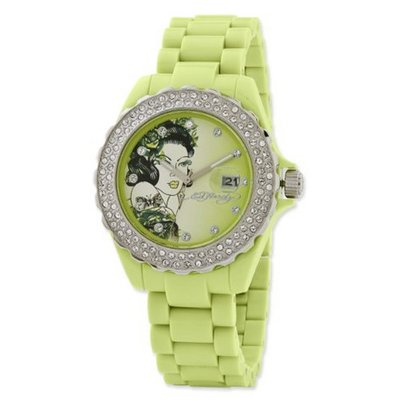 Ladies Ed Hardy Roxxy Lime Green
