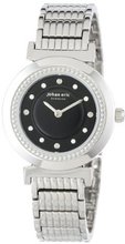 Johan Eric JE1200-04-007B Djursland Round Stainless Steel Black Dial Swarovski Crystal