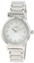 Johan Eric JE1200-04-009B Djursland Round Stainless Steel Mother-Of-Pearl Dial Swarovski Crystal