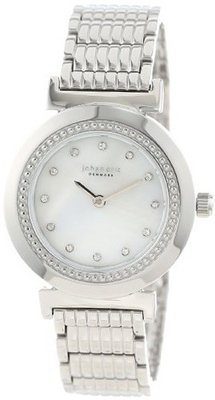 Johan Eric JE1200-04-009B Djursland Round Stainless Steel Mother-Of-Pearl Dial Swarovski Crystal