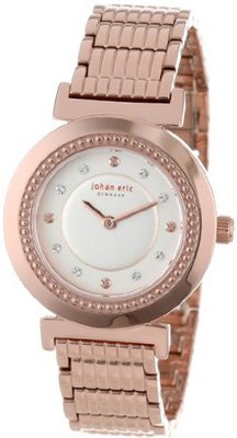 Johan Eric JE1200-09-009B Djursland Rose Gold Ion-Plated Stainless Steel Swarovski Crystal