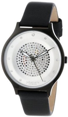 Johan Eric JE1600-04-001.3 Orstead Round Stainless Steel Silver Sunray Dial Swarovski Crystal