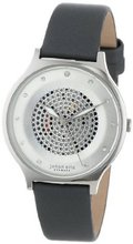 Johan Eric JE1600-13-007 Orstead Black PVD Stainless Steel Silver Sunray Dial Swarovski Crystal