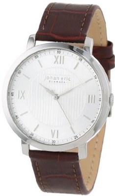 Johan Eric JE1700-04-001 Koge Round Stainless Steel Brown Genuine Leather