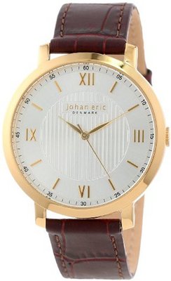 Johan Eric JE1700-09-001 Koge Round Stainless Steel Brown Genuine Leather