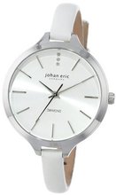 Johan Eric JE2100-04-001 Herlev White Leather Diamond Accents Slim