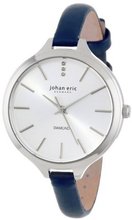 Johan Eric JE2100-04-001.3 Herlev Navy Blue Leather Diamond Accents Slim