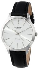 Johan Eric JE2200-04-001.7 Herlev Black Leather with Diamond Accents