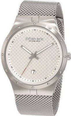 Johan Eric JE3001-04-001B Skive Silver Mesh Stainless Steel Date