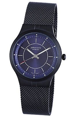 Johan Eric JE3100-13-003 "Skive" Black Stainless Steel Mesh Ultra-Slim