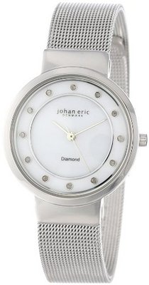 Johan Eric JE6100-04-009 Arhus Diamond Round Stainless Steel Mother-Of-Pearl Dial