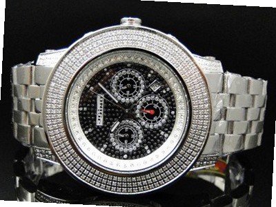 3.0 Ct Jojino Joe Rodeo Aqua Master Jojo 52 MM Real Diamond Wrist Mj-8031