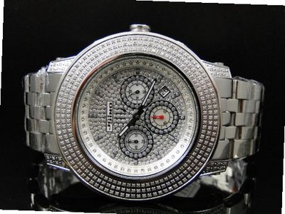 3.0 Ct Jojino Joe Rodeo Aqua Master Jojo 52 MM Real Diamond Wrist Mj-8032