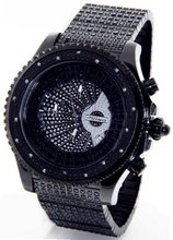 JOJINO .18ct Diamond by Joe Rodeo All Blacked Out Case Black 10 Row Band