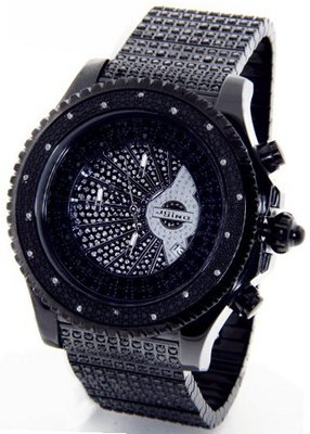 JOJINO .18ct Diamond by Joe Rodeo All Blacked Out Case Black 10 Row Band