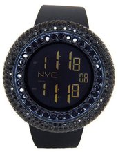 JOJINO 25.00ct Lab Made Diamond by Joe Rodeo All Blacked Out Case Digital Black Band