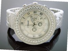 Jojino By Joe Rodeo 55 Mm Bezel & Full Case White Cz Ice Out Band Mj-8036