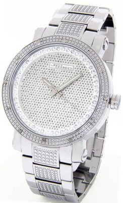 JOJINO Real Diamond by Joe Rodeo Silver Tone Case Metal Band MJ-8020