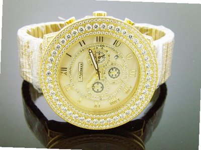 uJoJino Jojino By Joe Rodeo 55 Mm Bezel & Full Case White Cz Ice Out Band Mj-8038 