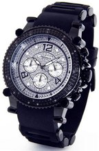 uJoJino JOJINO Real Diamond by Joe Rodeo Chronograph Black Case Black Rubber Band MJ-1131A 