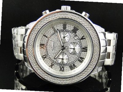 51 MM Jojino/Joe Rodeo Aqua Master Chronograph Metal Band Diamond Mj-1189