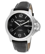 Black Dial Black Genuine Leather