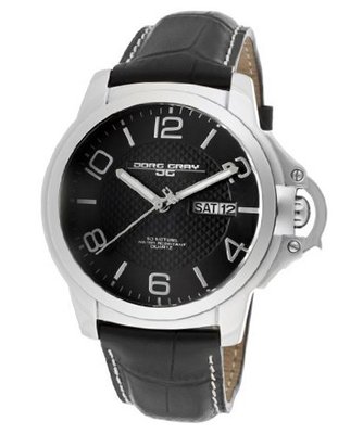 Black Dial Black Genuine Leather