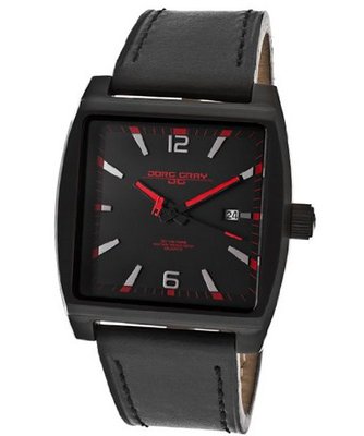 Black Dial Black Genuine Leather