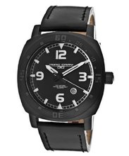 Black Dial Black Genuine Leather