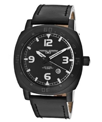 Black Dial Black Genuine Leather