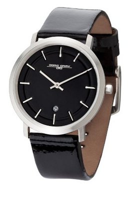 Black Dial Black Patent Genuine Leather
