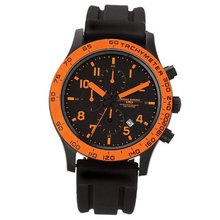 Jorg Gray 1900 Series Chronograph - Orange Accents - Black Case & Strap