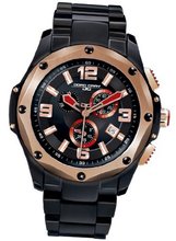 Jorg Gray 9100 Chronograph - Black & Rose Gold Steel - Bracelet