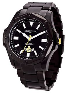 Jorg Gray 9100 Series Sport - Black Steel - Yellow Accents - Date