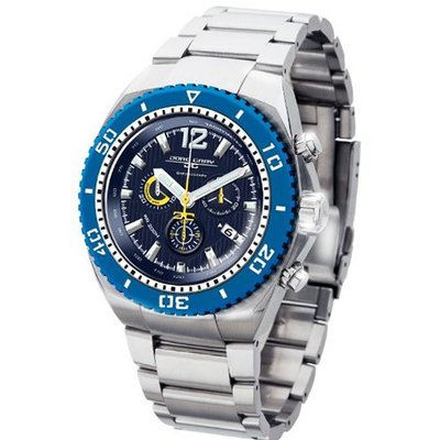 Jorg Gray 9700 Silver/Blue Chronograph