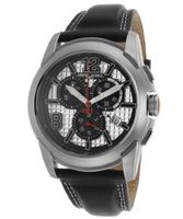 Jorg Gray JG9400-11 Round with Black Calf Leather Strap with White Contrast Stitching and Steel Buckle