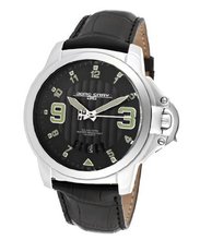 Jorg Gray Leather Black Dial #JG1850-24